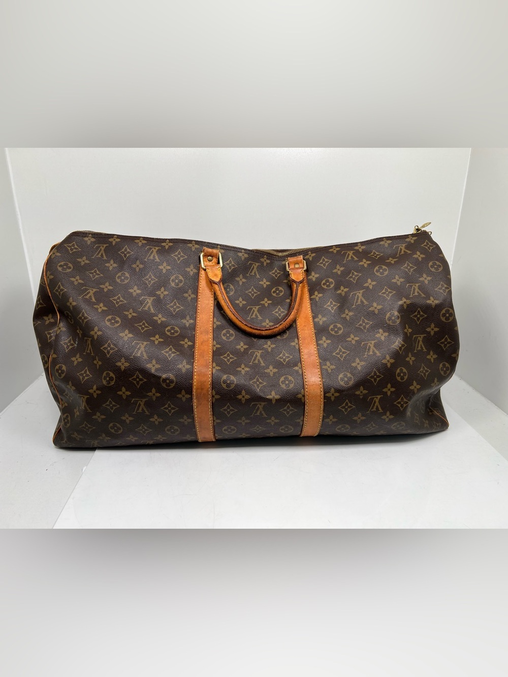 LOUIS VUITTON Monogram Keepall 55 Boston Bag